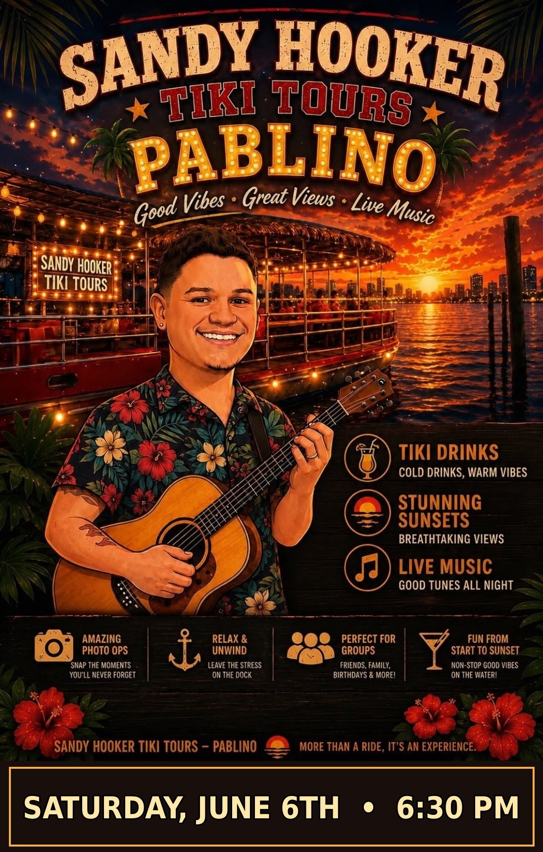 Pablino Live — Sunset Cruise